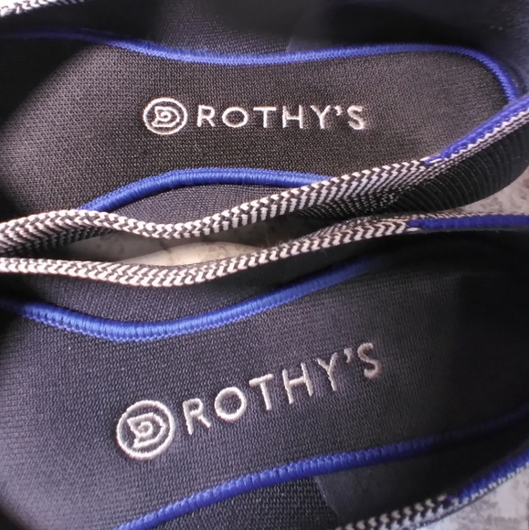 Rothy's Black and White Women's Flats size 9.5 career officewear business - Picture 4 of 8